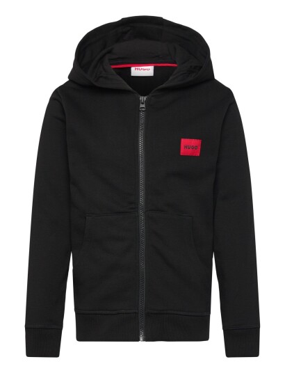 Hugo Kids Hooded Cardigan Black 114 Hugo Kids Hooded Cardigan Black 114