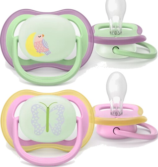 Philips Avent Ultra Air Narresmokk Natt 6-18 mnd Rosa/Grønn 2 stk Philips Avent Ultra Air Narresmokk Natt 6-18 mnd Rosa/Grønn 2 stk