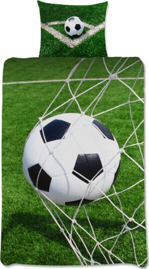 Licens Fotballsengetøy 100% bomull Barnesengetøy 140x200 cm Fotball i mål