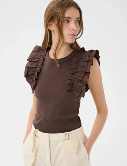 Karen By Simonsen Odakb Tank Brown XS Karen By Simonsen Odakb Tank Brown XS