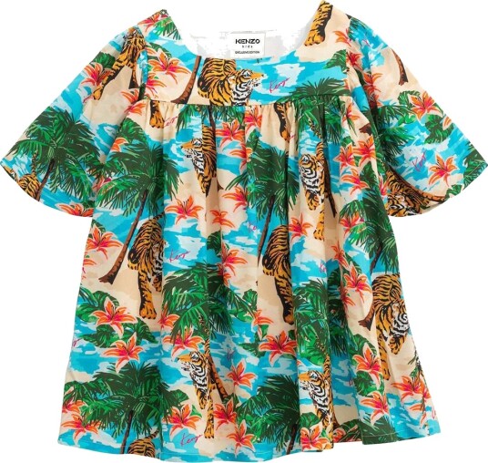 Kenzo Kjole   Kapsel Summer   Eksklusiv utgave   Strandtrykk   Kenzo   10 år 140   Kjole