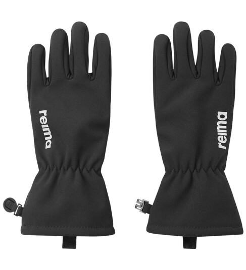 Reima Kids' Softshell Gloves Tehden Black 2 Reima Kids' Softshell Gloves Tehden Black 2