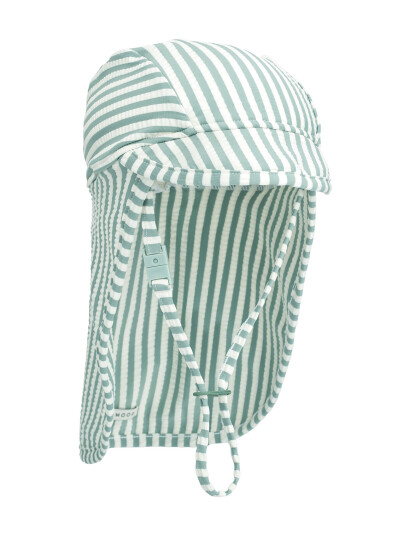 Liewood Cecilia Seersucker Swim Hat - Green - 3/4Y