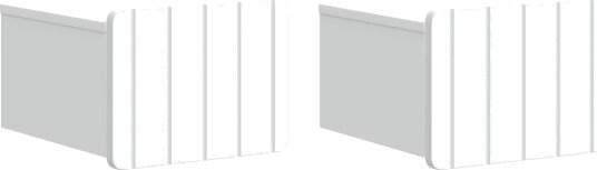 Vegghengt Nattbord 2 pcs Hvit 33 x 34,5 x 24 cm Konstruert tre