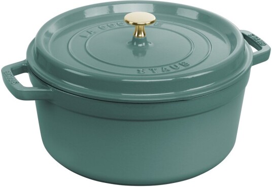 Staub La Cocotte rund gryte støpejern 5,2 L Eukalyptus Staub La Cocotte rund gryte støpejern 5,2 L Eukalyptus