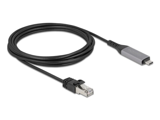 Delock Usb Lan Cable Usb Type C To Rj45 Gigabit Ethernet 3 M Usb Type C Rj 45 3 M Anthracite 60761