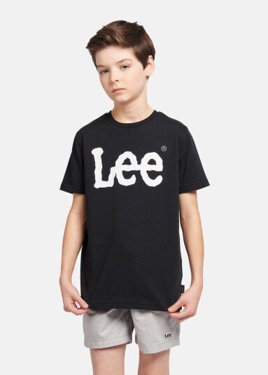 Lee Kids Wobbly Graphic T-Shirt Black 8-9 T-Shirts