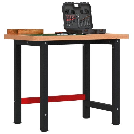 Arbeidsbenk 100x60x83 cm heltre bøk rektangulær Arbeidsbenk 100x60x83 cm heltre bøk rektangulær