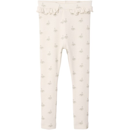 Lil"Atelier Pastel Parchment Swan Nmfgavo Efi Slim Legging Lil Noos 104