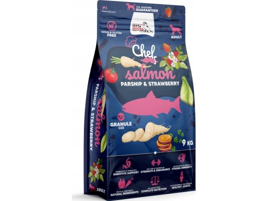 Syta Micha Chef Salmon Parsnip And Strawberry Tørfoder Til Hunde 9Kg