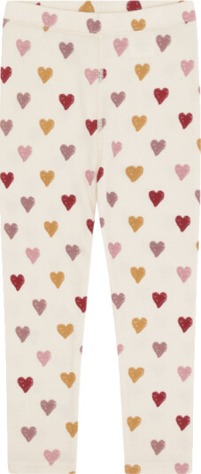 Hust and Claire Ullleggings m. bambus innerst "Laki Hearts" Off White Hust and Claire Ullleggings m. bambus innerst "Laki Hearts" Off White