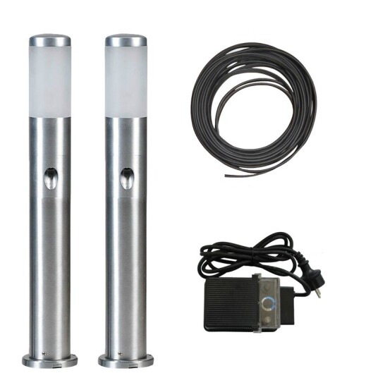 Alu LED-stolpe m/sidelys 60cm Tilpasset sett