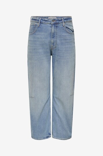 Only Carmakoma   Jeans carrankie HW Crop Ankle Barrel Dnm   Blå