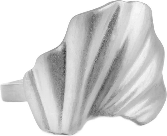 Enamel Copenhagen Ring Wave   SILVER PLATED   ADJUSTABLE 48 52