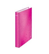 Leitz WOW - Ringperm - bokryggbredde: 40 mm - for A4 Maxi - kapasitet: 250 ark - metallisk rosa