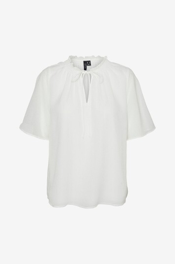 Vero Moda - Bluse vmEmilie SS Top Wvn - Hvit