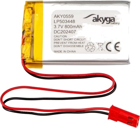 Akyga Aky0559 Batteri Sølv Lithium-Ion Li-Ion 8003 Mah 3,7 V 34 Mm AKY0559 Akyga Aky0559 Batteri Sølv Lithium-Ion Li-Ion 8003 Mah 3,7 V 34 Mm AKY0559