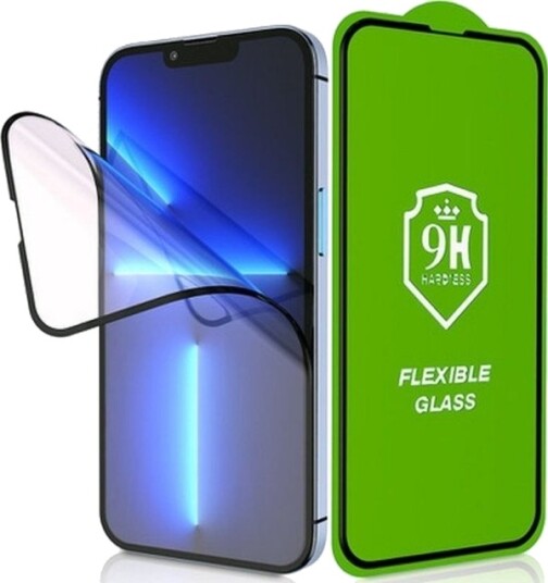 Bestsuit Hybrid Glass Bestsuit Flexible 5D Full Glue For Samsung Galaxy A54 5G Svart