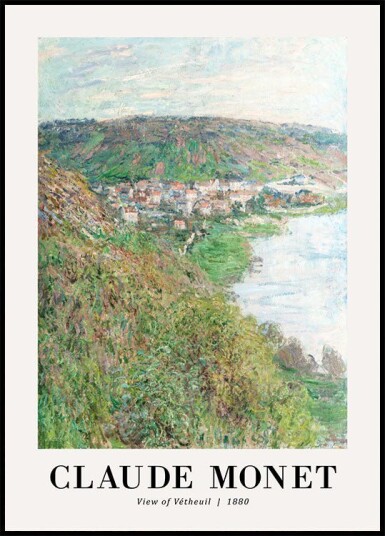 View of Vetheuil 1880 Plakat by Claude Monet Plakat / 21x30cm