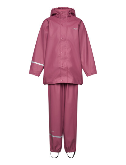 CeLaVi Basic Rainwear Set Solid Pu Pink 80
