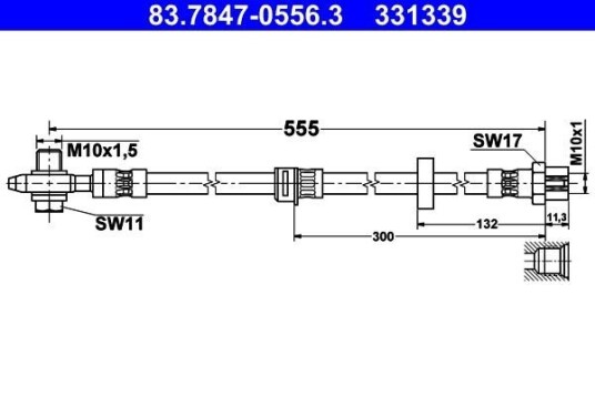 Bremseslange ATE 83.7847 0556.3