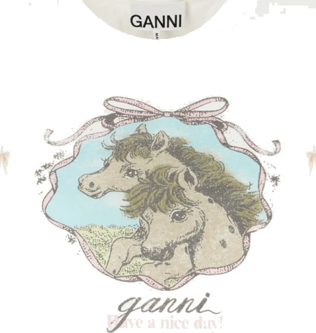 Ganni Dame Topper Hvit M,