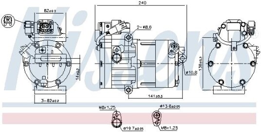AC-kompressor NISSENS 891022