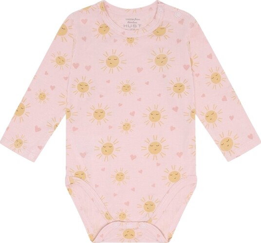 Hust and Claire Body I/e - Bambus - HcBuller Sun - Chalk Pink - Hust and Claire - 1½ år (86) - Langermet Body - Rosa