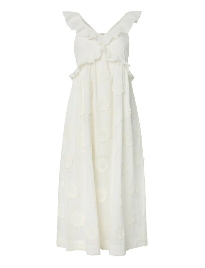 YAS Yasnama Sl Long Dress Cream 34 YAS Yasnama Sl Long Dress Cream 34