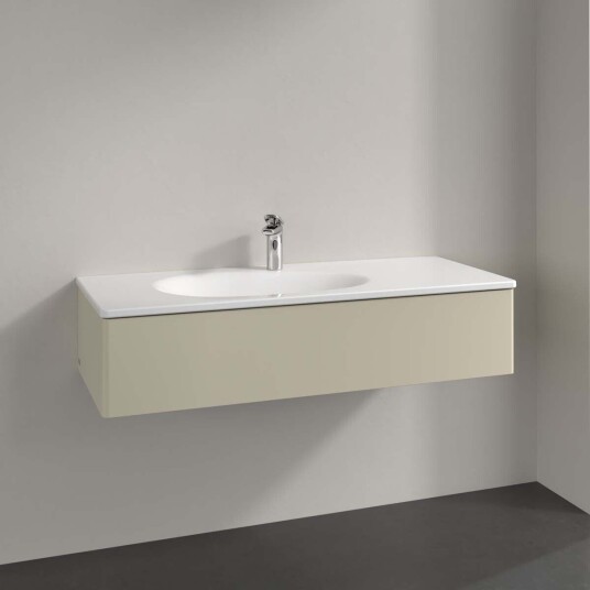 Villeroy & Boch Antao Servantskap med 1 skuff 118,8x49,3x25,6 cm u/lys Grå Matt Villeroy & Boch Antao Servantskap med 1 skuff 118,8x49,3x25,6 cm u/lys Grå Matt