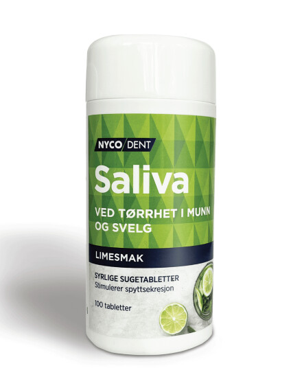 Nycodent Saliva Sugetabletter, Lime, 100 stk.