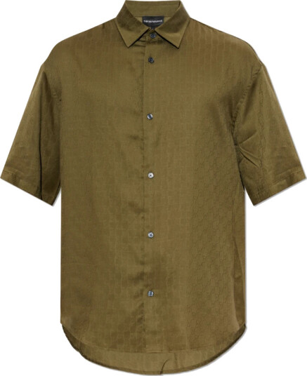 Emporio Armani Herre Skjorter Grønn M, Emporio Armani Herre Skjorter Grønn M,