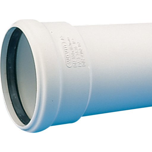 Hvit 32mm Avløpsrør med Muffe 0.5m – Plast for Kloakk og Ventilasjon