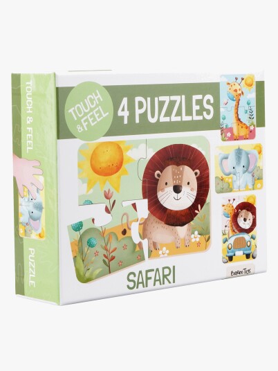 Barbo Toys Safari Touch & Feel Puzzles - Multi/patterned - ONE SIZE