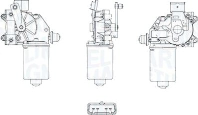 MAGNETI MARELLI 064377400010 Vindusviskermotor