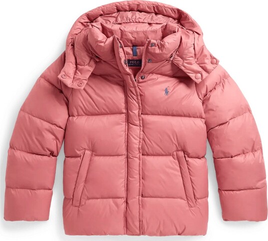 Ralph Lauren Kids Down Hooded Jacket Pink L