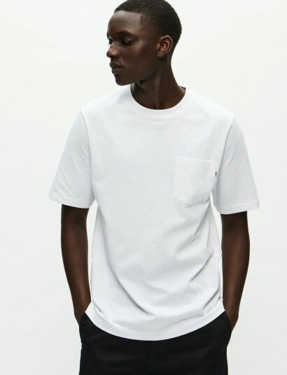 WOOD WOOD Wwbobby Pocket Tee 25220 White S