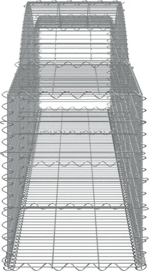 vidaXL Gabionkurver buede 3 stk 400x50x60/80 cm galvanisert jern