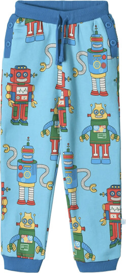 Småfolk Dayton Sweatpants With Robots Blue 122 128