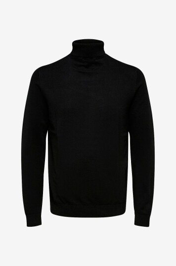 Selected HOMME - Pologenser slhBerg Roll Neck - Svart Selected HOMME - Pologenser slhBerg Roll Neck - Svart