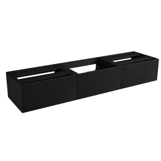 Vikingbad MIE Demi Bølge Servantskap 180 3x60X46x29cm Svart eik / 180cm Dobbel