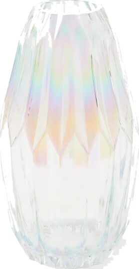 POLSPOTTEN Vase Folds Glass Luster M Multi/patterned Ø17X H32CM POLSPOTTEN Vase Folds Glass Luster M Multi/patterned Ø17X H32CM