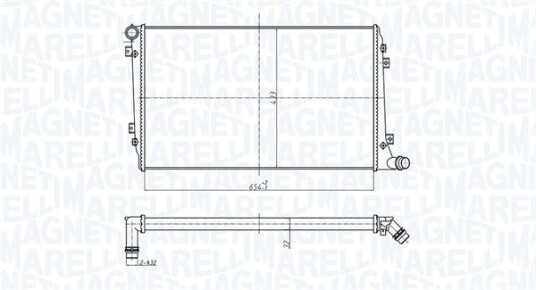 Radiator MAGNETI MARELLI 350213167300 Radiator MAGNETI MARELLI 350213167300