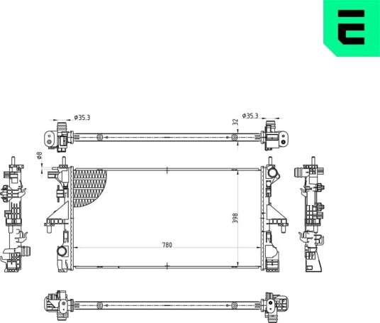 ERA 673163 Radiator motorkjøling