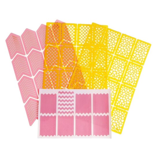 Nagelmallar Olika designs  Vinylstickers