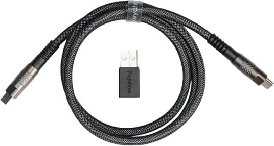 Keychron Double-sleeved Geek 8k USB kabel (sort)