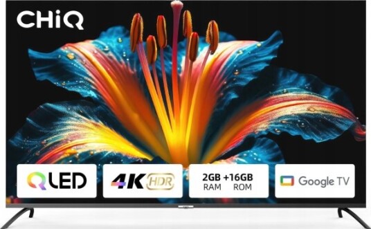 CHiQ U50QM8V 50" Smart TV 4K Ultra HD med Trippel Tuner og Chromecast