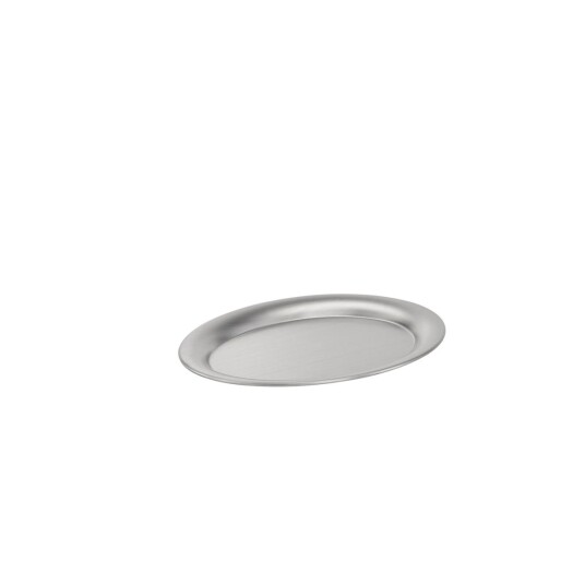 APS Serveringsbrett Kaffeehaus matt; 20x14x1 cm LxBxH; Sølvfarge; Oval