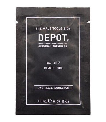 Depot 300 Hair Stylings No. 307 Black Botanical Complex Hair Styling Gel Temporary Coverage & Volume Medium Hold 10 Ml