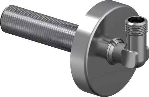 Uponor Smart Aqua PLUS albue, uten avstegning, med rosett, 1/2"x3/8" chrome 85mm Uponor Smart Aqua PLUS albue, uten avstegning, med rosett, 1/2"x3/8" chrome 85mm